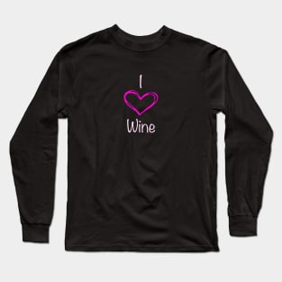 I Love Wine - Dark Long Sleeve T-Shirt